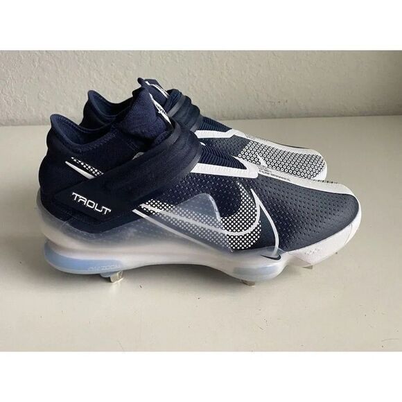Mens Sz 14 Nike Force Zoom Mike Trout 7 Baseball Cleats CI3134-403 Blue White - Picture 4 of 11